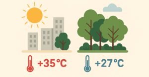 micro-forêt / forêt urbaine et chaleur